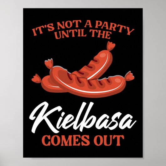 Kielbasa Polen Vleesworst Voedsel Liefhebber Pools Poster (Voorkant)