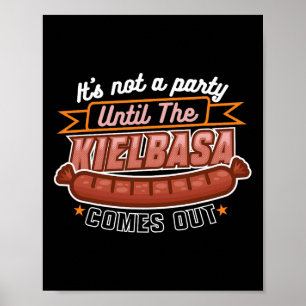 Kielbasa Polen Vleesworst Voedsel Liefhebber Pools Poster
