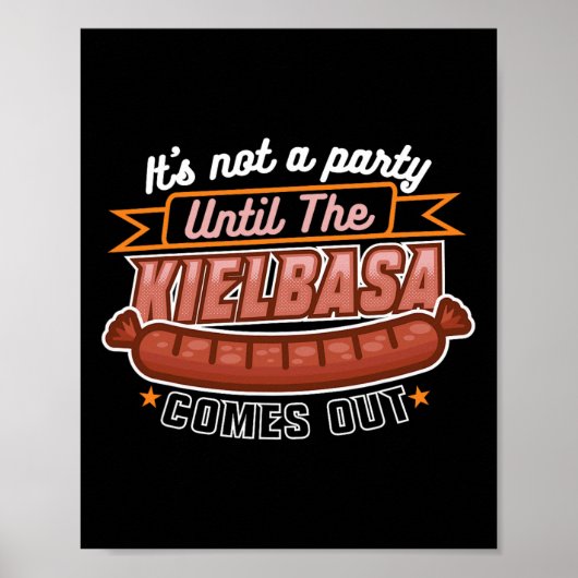 Kielbasa Polen Vleesworst Voedsel Liefhebber Pools Poster (Voorkant)