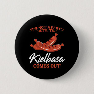 Kielbasa Polen Vleesworst Voedsel Liefhebber Pools Ronde Button 5,7 Cm