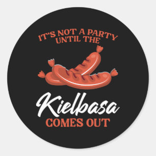 Kielbasa Polen Vleesworst Voedsel Liefhebber Pools Ronde Sticker