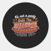 Kielbasa Polen Vleesworst Voedsel Liefhebber Pools Ronde Sticker (Voorkant)
