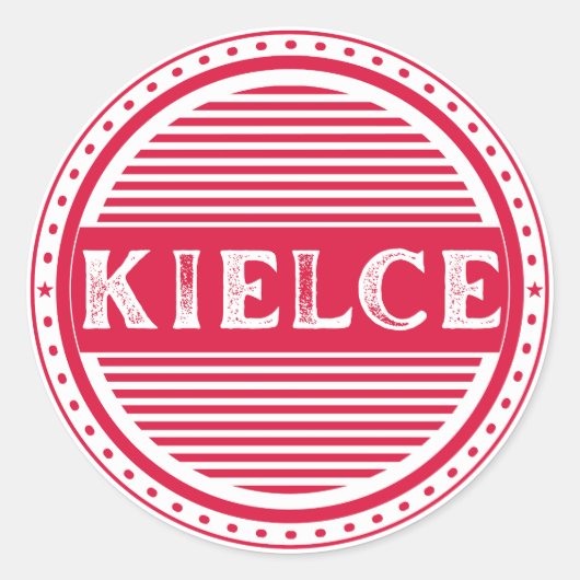 Kielce City Pride Embleem – Poolse identiteit Ronde Sticker (Voorkant)