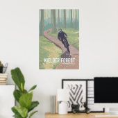 Kielder Forest Mountainbike Reclameposter Poster (Thuiskantoor)