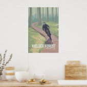 Kielder Forest Mountainbike Reclameposter Poster (Keuken)