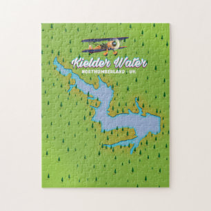 Kielder Water Northumberland UK kaart Legpuzzel