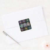 KIEMKRACHT VERDEDIGEN VIERKANTE STICKER (Envelop)
