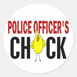 Kiep 1 van de politieagent ronde sticker