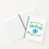 Kiep ons Zee plastic vrije klimaatverandering ocea Notitieboek (Binnen)