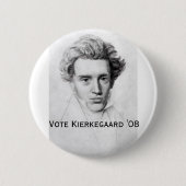 Kierkegaard '08 ronde button 5,7 cm (Voorkant)