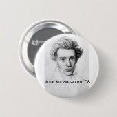 Kierkegaard '08 ronde button 5,7 cm (Voorkant /achterkant)