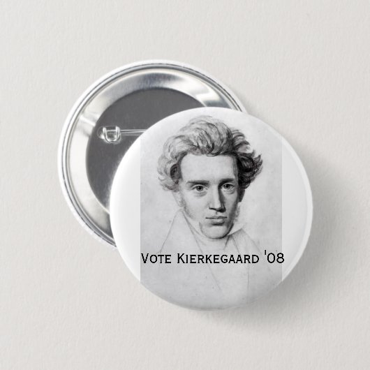 Kierkegaard '08 ronde button 5,7 cm (Voorkant /achterkant)