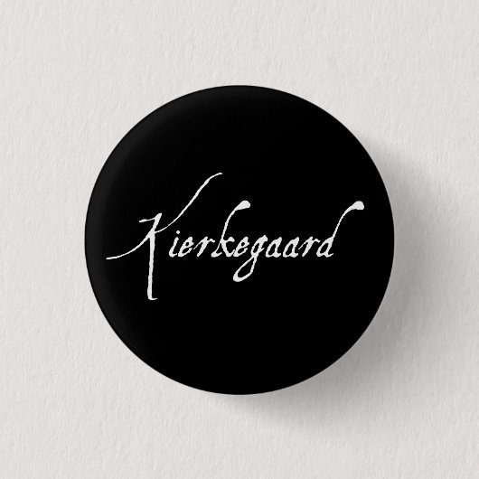 "KIERKEGAARD" 1,25 inch Ronde Button 3,2 Cm (Voorkant)