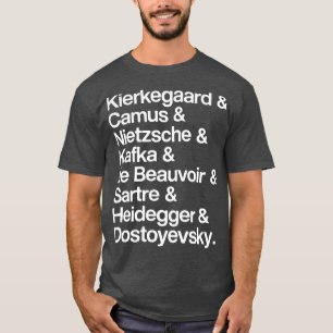 Kierkegaard Camus Nietzsche Kafka de Beauvoir Sart T-shirt