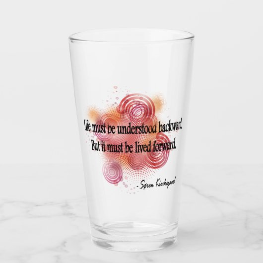 Kierkegaard citaat glas (Voorkant)
