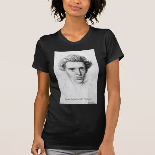 Kierkegaard "Houd van jezelf" Liefdes Cadeau Quote T-shirt