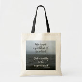 Kierkegaard Life Quote Tote Bag (Voorkant)