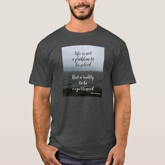 Kierkegaard Philosophy Life Quote T-shirt (Voorkant)
