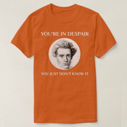 Kierkegaard Philosophy Teacher Student Major Philo T-shirt (Design voorkant)