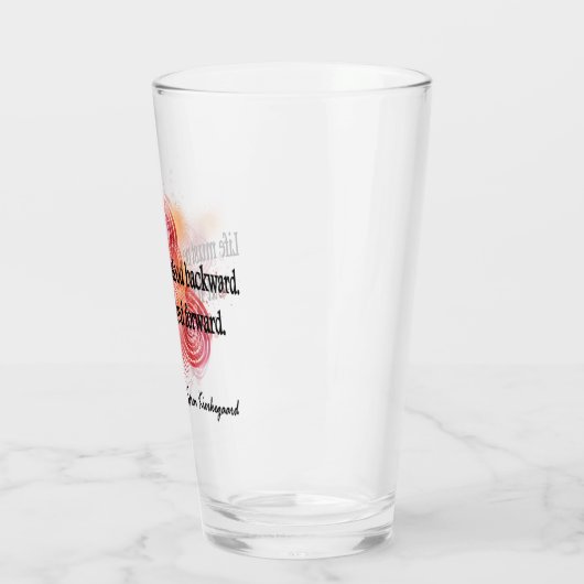 Kierkegaard quote glas (Links)