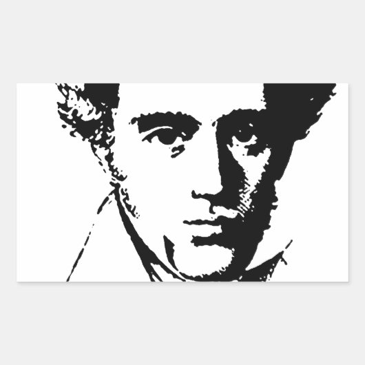 Kierkegaard Rechthoekige Sticker (Voorkant)