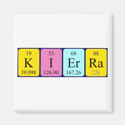 Kierra periodiek table name magnet (Voorkant)