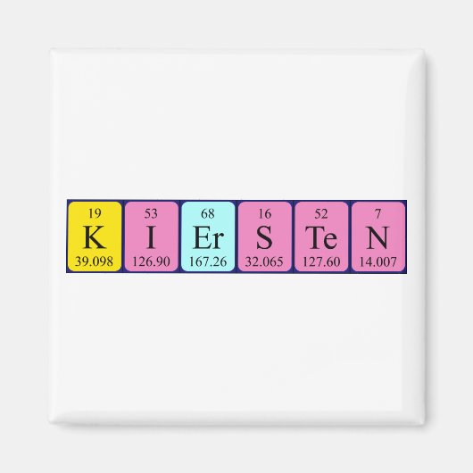 Kiersten periodieke tabelnaam magneet (Voorkant)