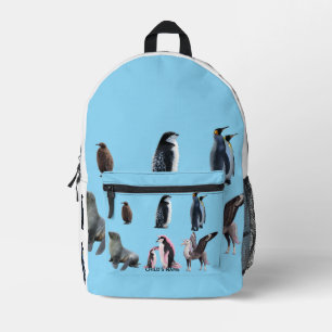 Kies 6 Antarctische Dieren Gepersonaliseerde Kinde Bedrukte Rugzak