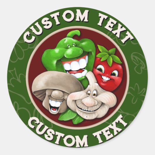 KIES Aangepast Italiaans Keuken Bedrijf Ronde Sticker (Voorkant)