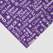 KIES aangepaste naam met sneeuwvlokken Tissuepapier (Detail)