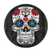 Kies Achtergrondkleur Suiker Skull Feest Snijplank (Voorkant)