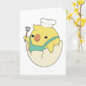 Kies als een koekje met Chef's pet en spatula Kaart (Gele Bloem)