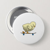 Kies als Skater met Skateboard Ronde Button 7,6 Cm (Voorkant /achterkant)