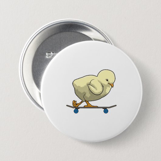 Kies als Skater met Skateboard Ronde Button 7,6 Cm (Voorkant /achterkant)