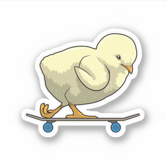 Kies als Skater met Skateboard Sticker (Voorkant)