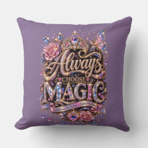 Kies Altijd Magische Glitter Kristal Ontwerp Kussen