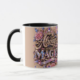 Kies Altijd Magische Glitter Kristal Ontwerp Mok