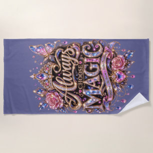 Kies Altijd Magische Glitter Kristal Ontwerp Strandlaken