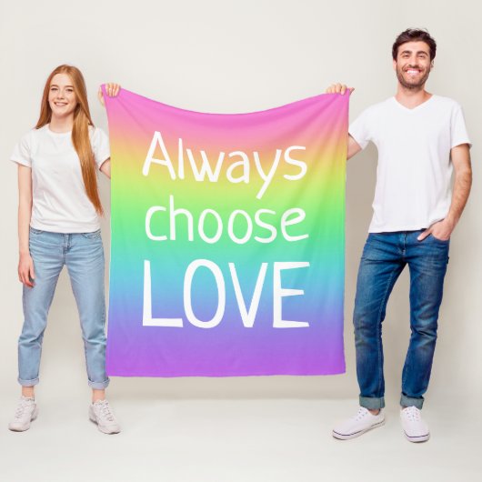 Kies altijd voor de liefdesregenboogvlies fleece deken (In situ)