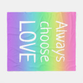 Kies altijd voor de liefdesregenboogvlies fleece deken (Voorkant (Horizontaal))
