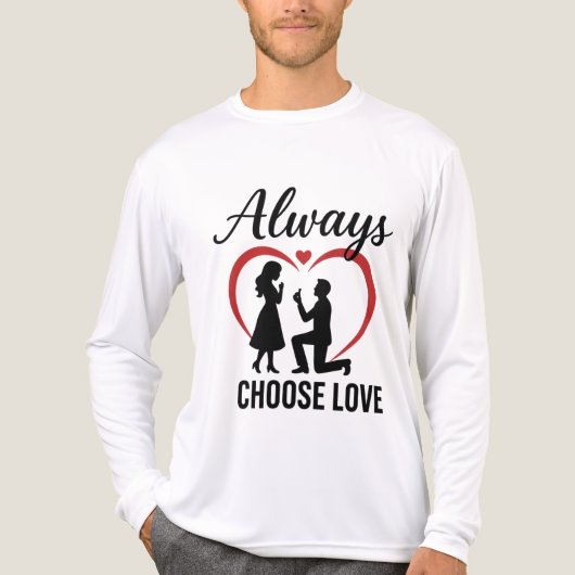 Kies altijd voor Love Bella+Canvas Tri-Blend Long  Shirt (Voorkant volledig)