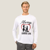 Kies altijd voor Love Bella+Canvas Tri-Blend Long  Shirt (Voorkant)