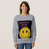 Kies Altijd Vriendelijkheid Dames Sweater (Voorkant volledig)
