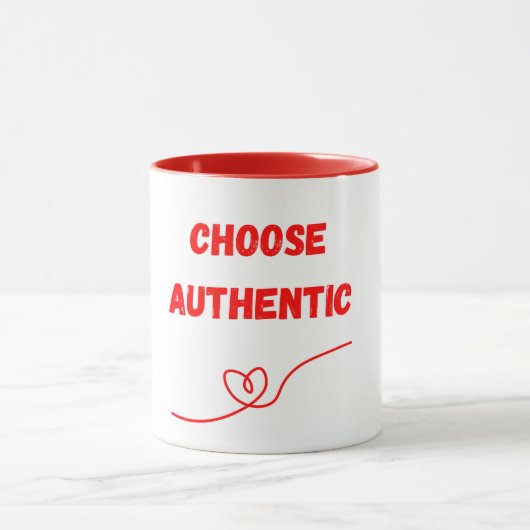 Kies Authentiek - Minimalistische kunst van de har Mok (Midden)