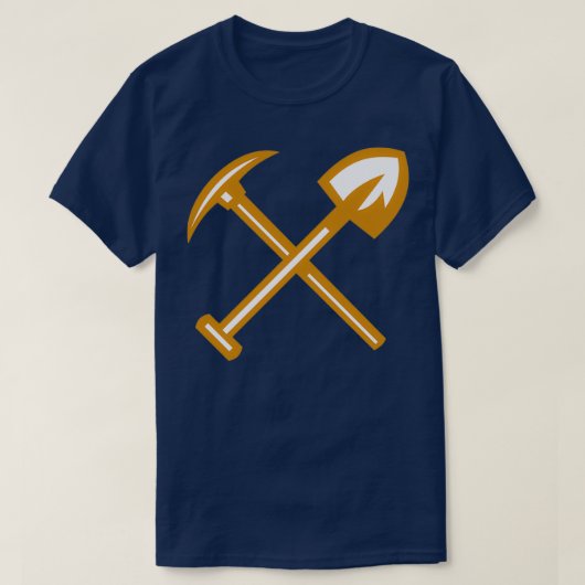Kies Ax Shovel Crossed Retro T-shirt (Design voorkant)