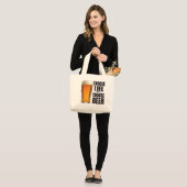 Kies Beer. Grote Tote Bag (Voorkant (model))