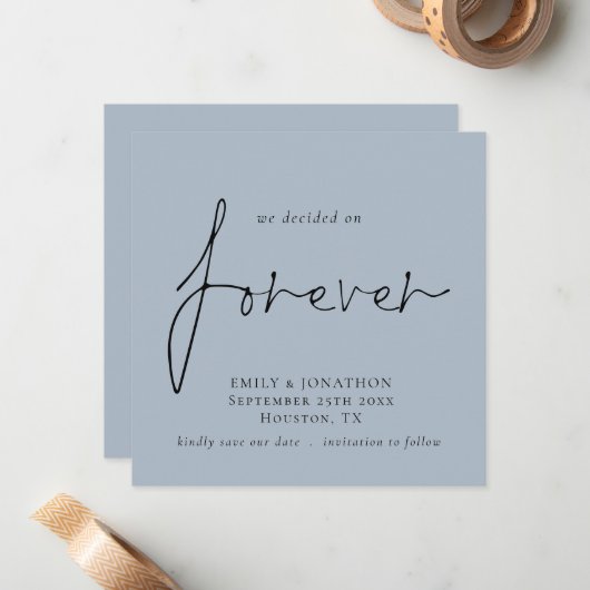 Kies bijvoorbeeld voor Forever Blue Square Save Th Notitiekaartje (Voorkant / Achterkant in situ)