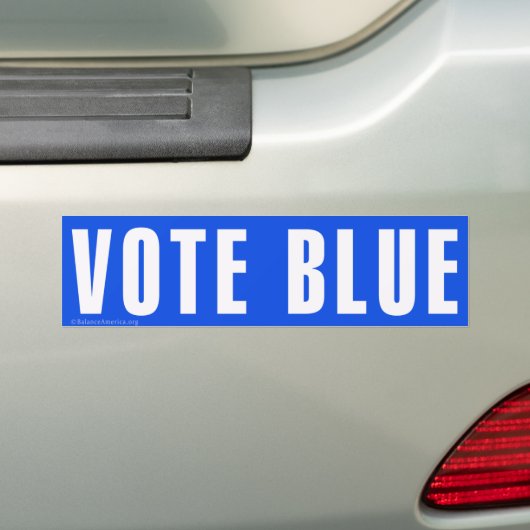 'KIES BLAUW' bumpersticker (Op auto)