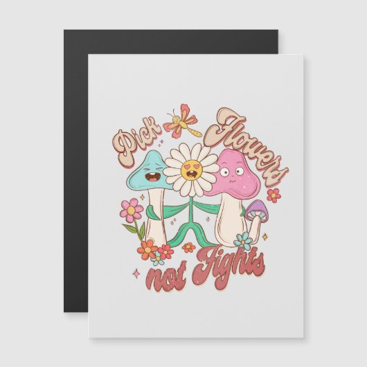 Kies bloemen, geen ruzie | Paddenstoel & Bloemen (Voorkant / Achterkant)