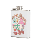 Kies bloemen, geen ruzie | Paddenstoel & Bloemen Heupfles (Links)